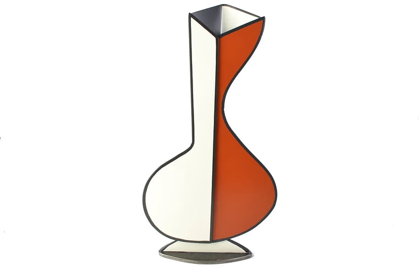 J.P. Roberts - Pop Art 2-D Vase Sculpture - 'Bjorn' (Burnt Orange