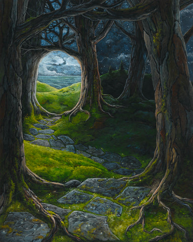 Jamin Still - 16"x 20" Acrylic Painting - 'The Forest Path'