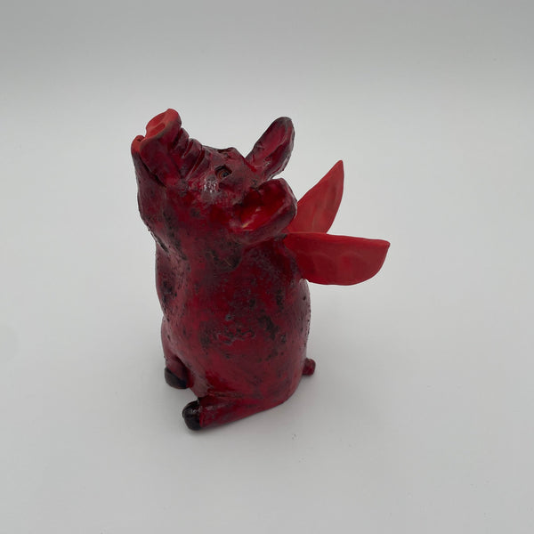 Horsch - Sculpture - Cupid Pig - Wood Fired