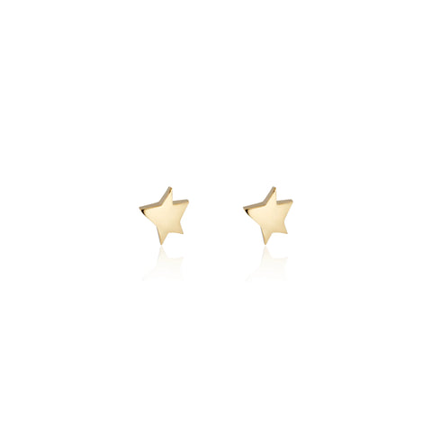 Serena Van Rensselaer Jewelry - Earrings - "Étoile" Mini Star Posts (14k Yellow Gold) #LPP1g
