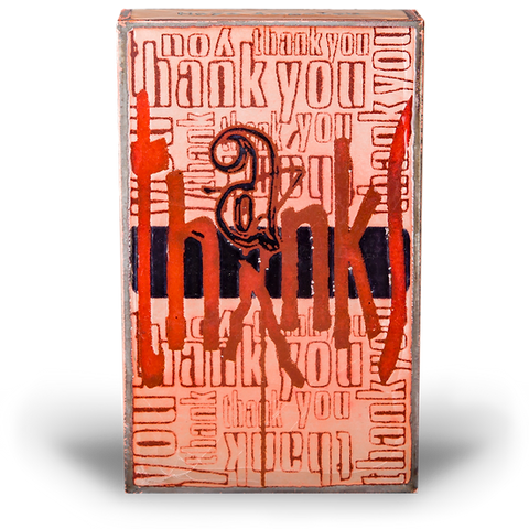 Llew - Spiritiles - Glass Over Copper - "Thanks" #083