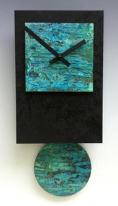Lacouette - Clock - Black Tie Pendulum Clock - Verdigris Copper - 17 x 8 x 2