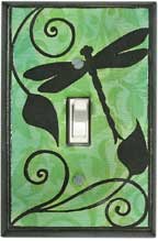 All Fired Up - Single Switchplate - "Dragonfly Silhouette" #CO164