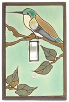 All Fired Up - Single Switchplate - "Hummingbird" #CT075