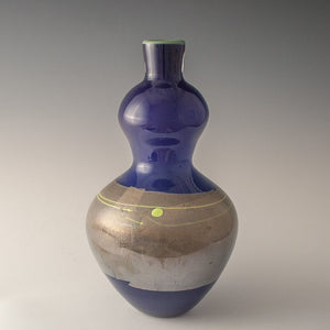 Handmade blue glass bowl