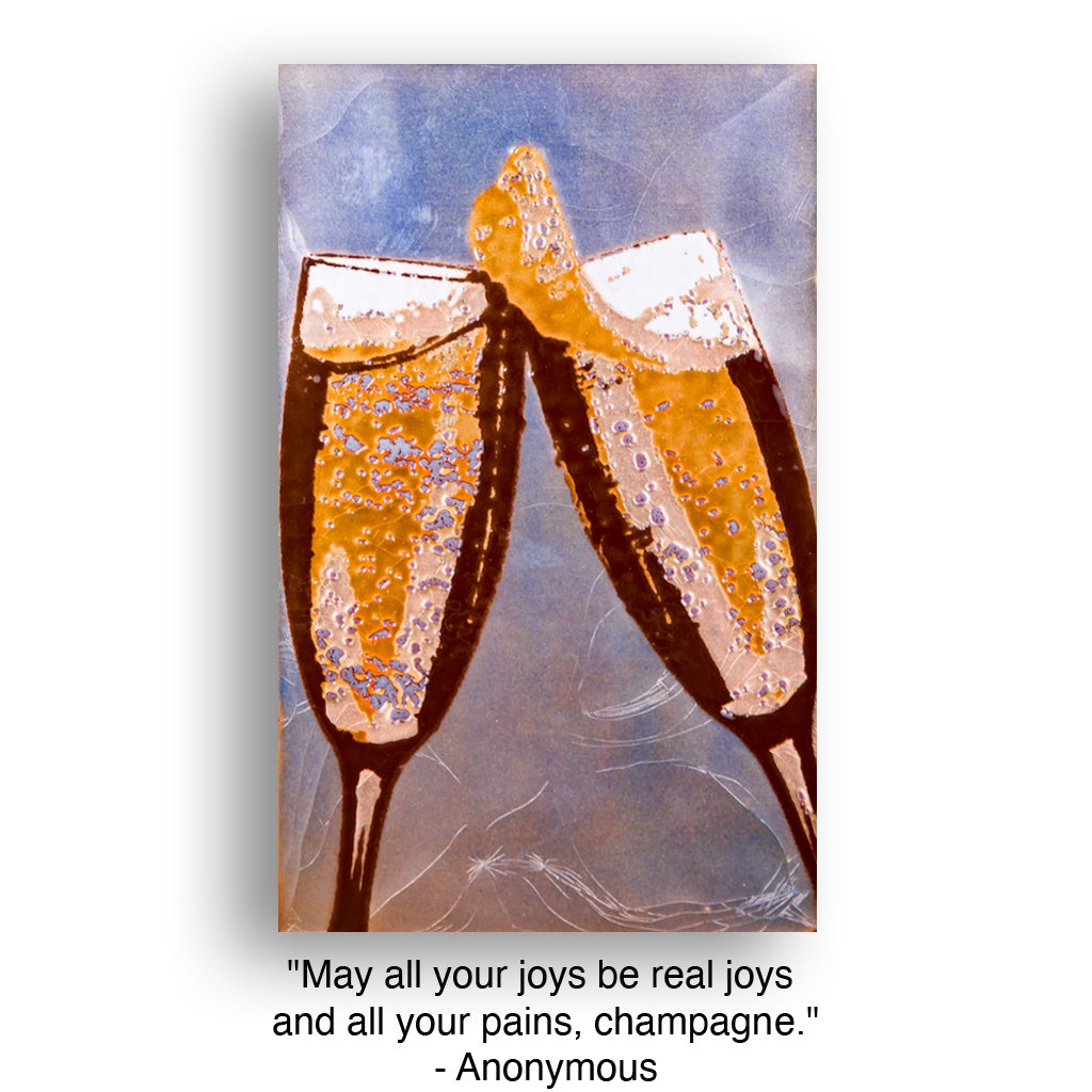 Llew - Spiritiles - Glass Over Copper - "Bubbly" #048