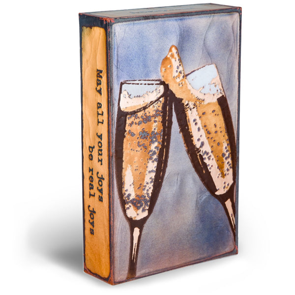 Llew - Spiritiles - Glass Over Copper - "Bubbly" #048