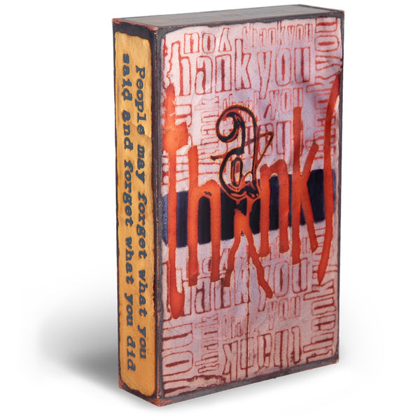 Llew - Spiritiles - Glass Over Copper - "Thanks" #083