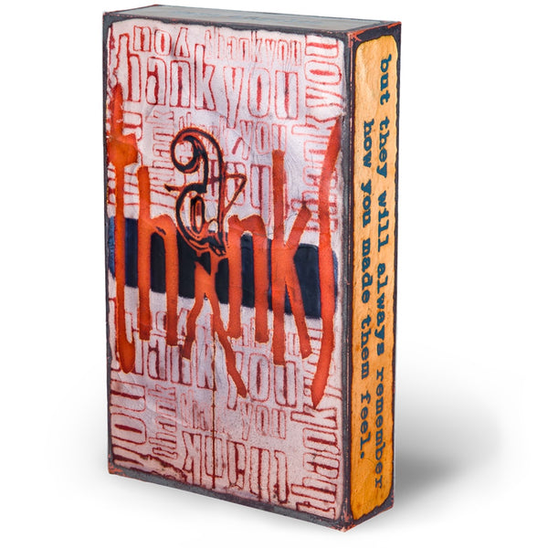 Llew - Spiritiles - Glass Over Copper - "Thanks" #083