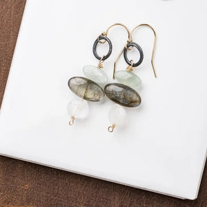 Original Hardware - Earrings - Gemstone Cairn Drop #10297