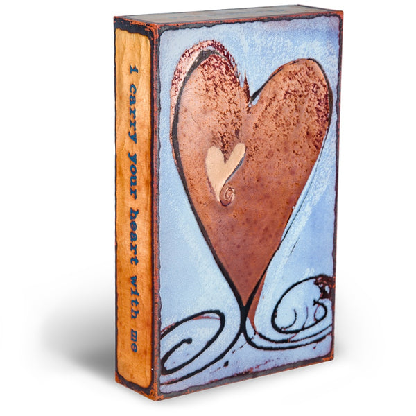 Llew - Spiritiles - Glass Over Copper - "Turner Heart II" #131