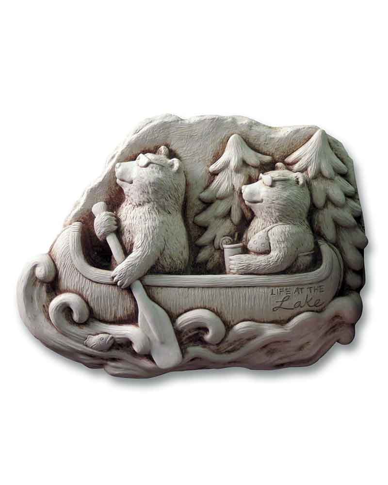 Carruth Studio - Cast Stone Wall Hanging - 'Life at the Lake' #1326A