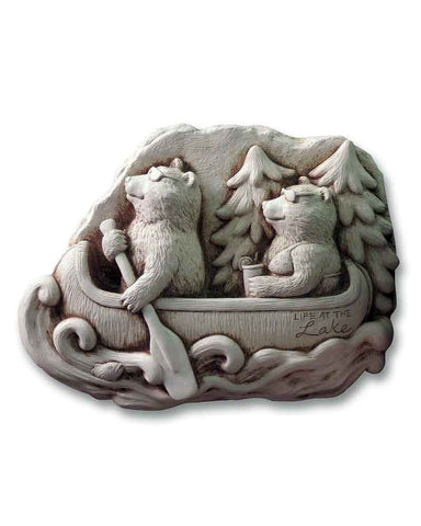Carruth Studio - Cast Stone Wall Hanging - 'Life at the Lake' #1326A