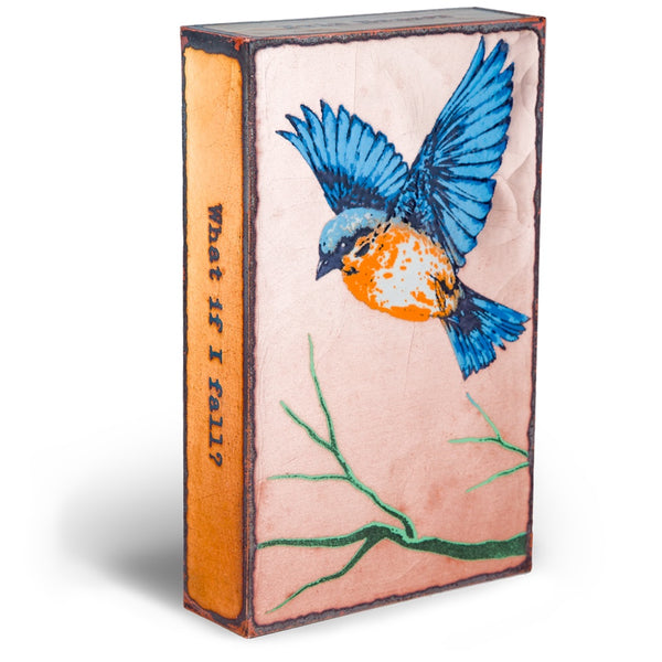 Llew - Spiritiles - Glass Over Copper - "Take Off!" #164