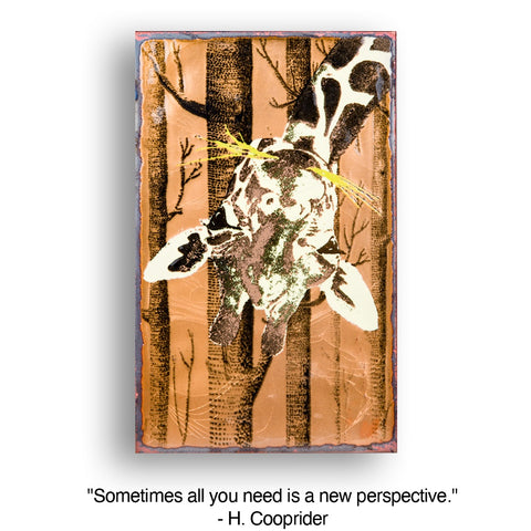 Llew - Spiritiles - Glass Over Copper - "Perspective" #186 (RETIRED)