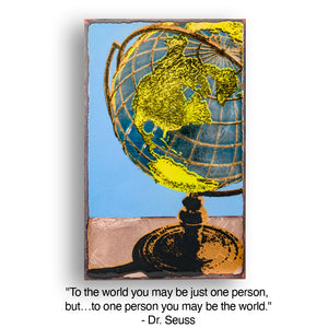 Llew - Spiritiles - Glass Over Copper - "Global" #187