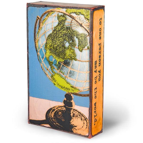 Llew - Spiritiles - Glass Over Copper - "Global" #187