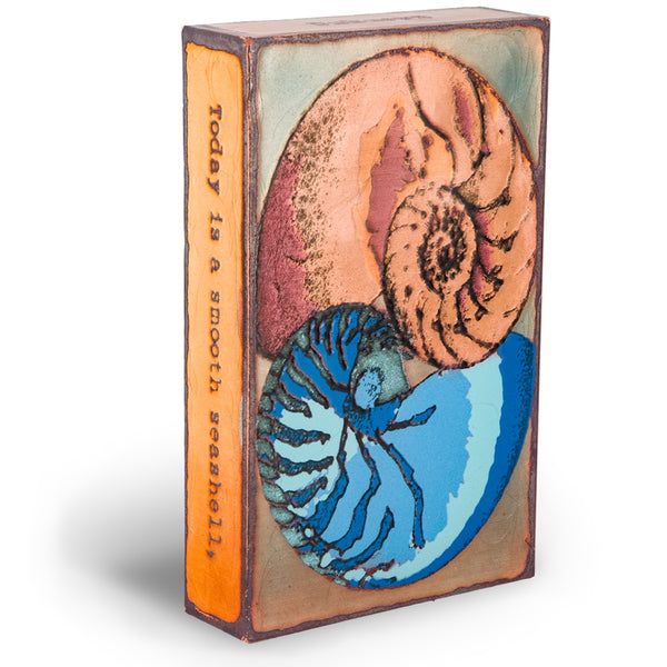 Llew - Spiritiles - Glass Over Copper - "Nautilus" #201 (RETIRED)