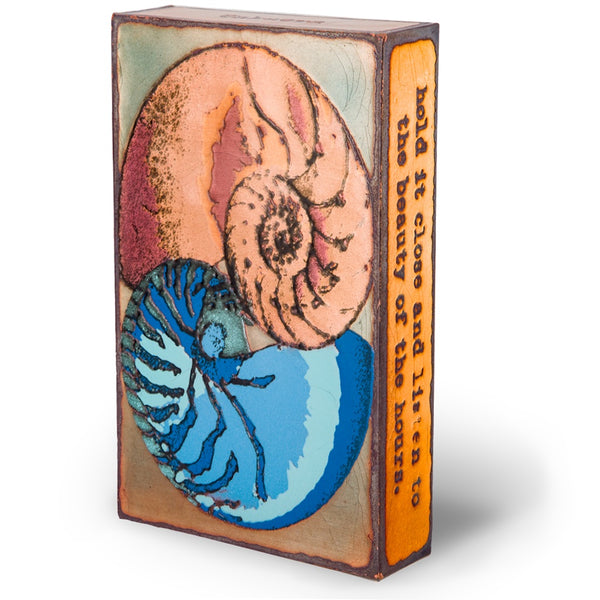 Llew - Spiritiles - Glass Over Copper - "Nautilus" #201 (RETIRED)