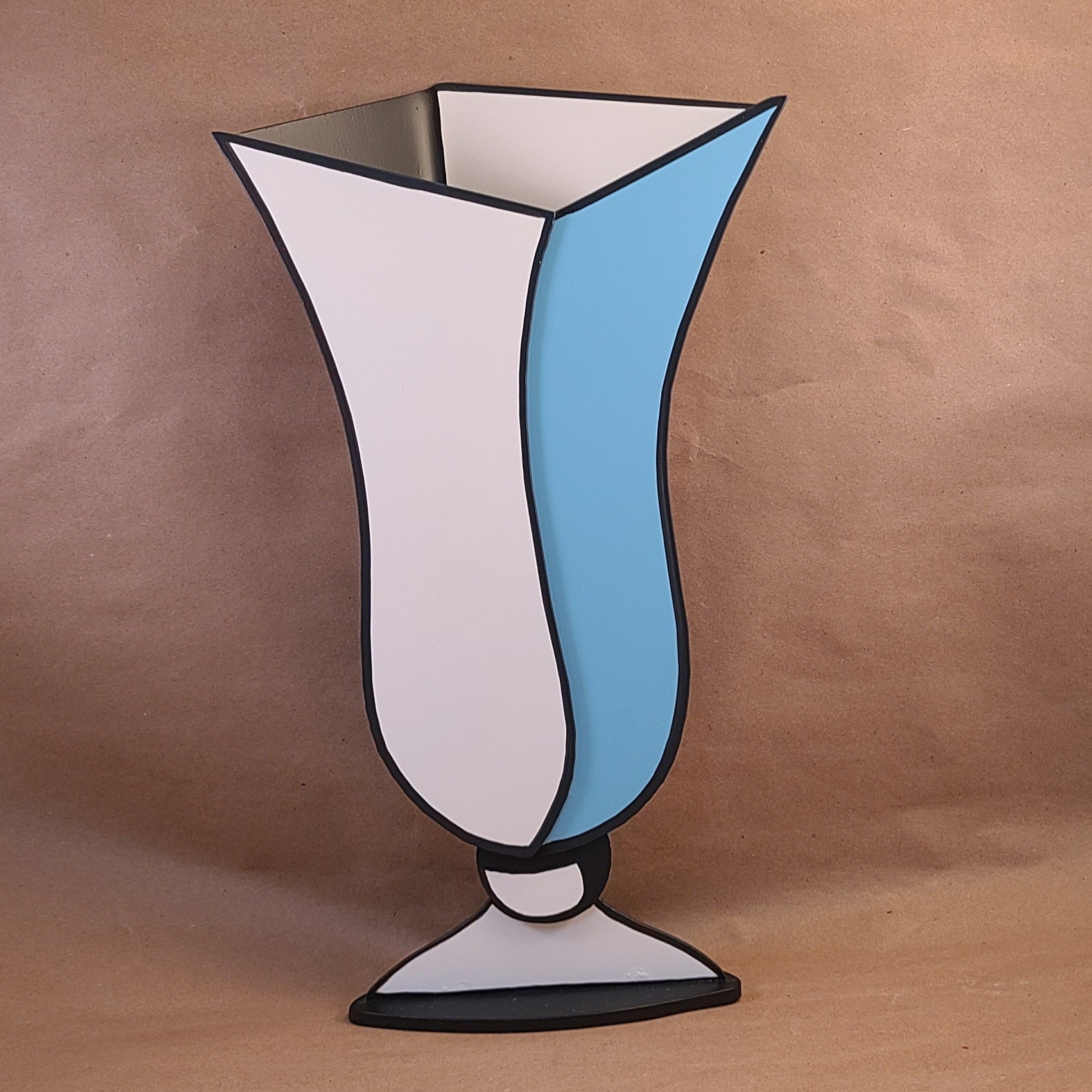 J.P. Roberts - Pop Art 2-D Vase Sculpture - 'Sasha' (Sky Blue)