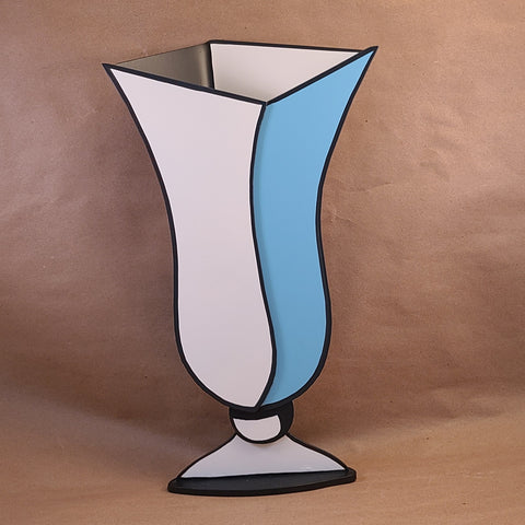 J.P. Roberts - Pop Art 2-D Vase Sculpture - 'Sasha' (Sky Blue)