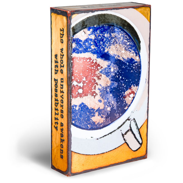 Llew - Spiritiles - Glass Over Copper - "Cosmic Morning" #206 (RETIRED)