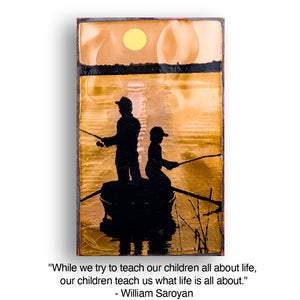 Llew - Spiritiles - Glass Over Copper - "Schooling" #207