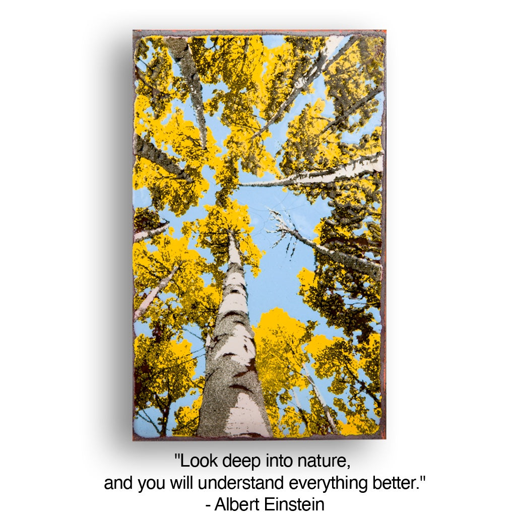 Llew - Spiritiles - Glass Over Copper - "Depth Perception" #208