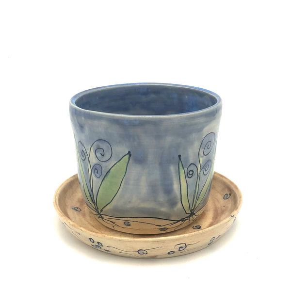 Sullivan - Plant Pot with Saucer - 'Seeds for Bees' #DS1753
