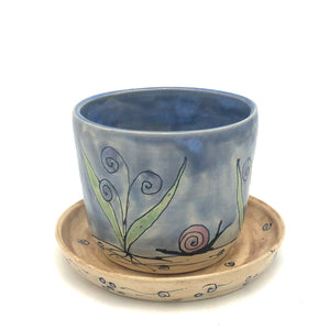 Sullivan - Plant Pot with Saucer - 'Seeds for Bees' #DS1753