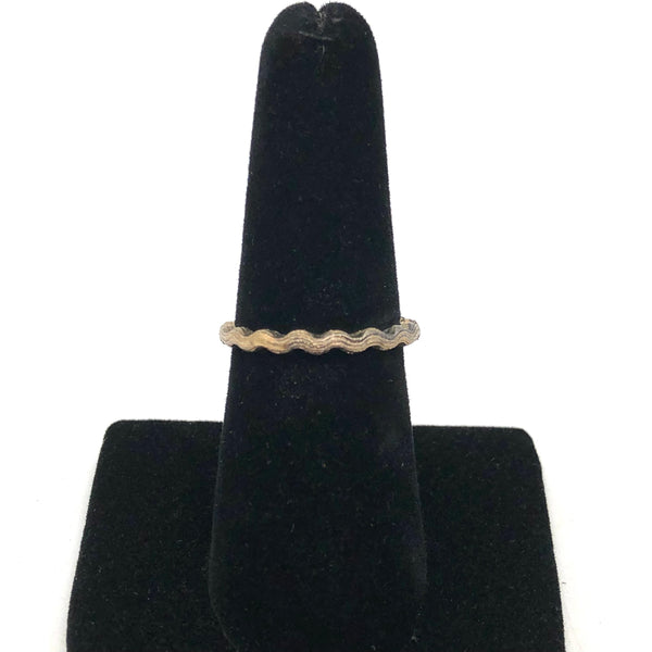 Jacob Keleher Jewelry - Rings - Oxidized Silver & Gold Wave Stacker