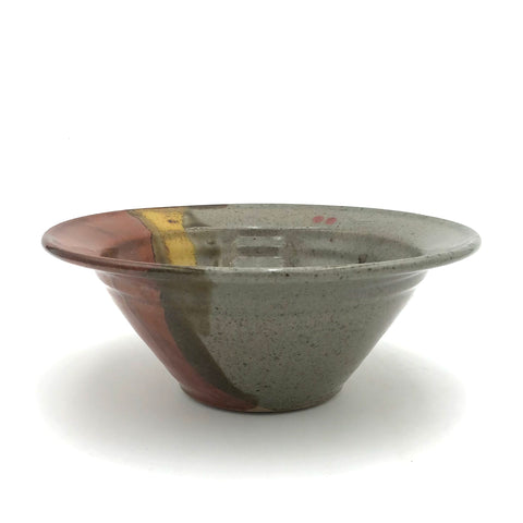 Brummell - Large Low Bowl - Wheat (Celadon Red Glaze)