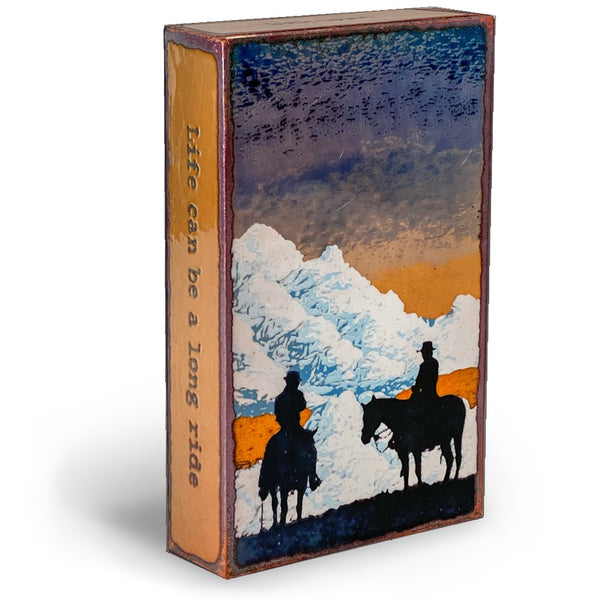 Llew - Spiritiles - Glass Over Copper - "Ride the River" #256