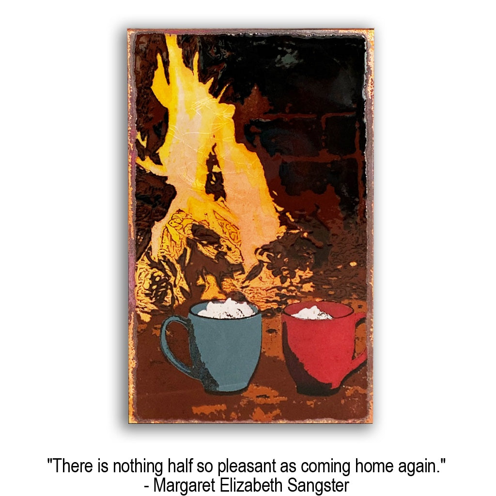 Llew - Spiritile Glass Over Copper - "Fireside" #258