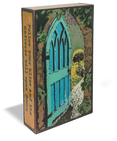 Llew - Spiritiles - Glass Over Copper - "Secret Garden" #261