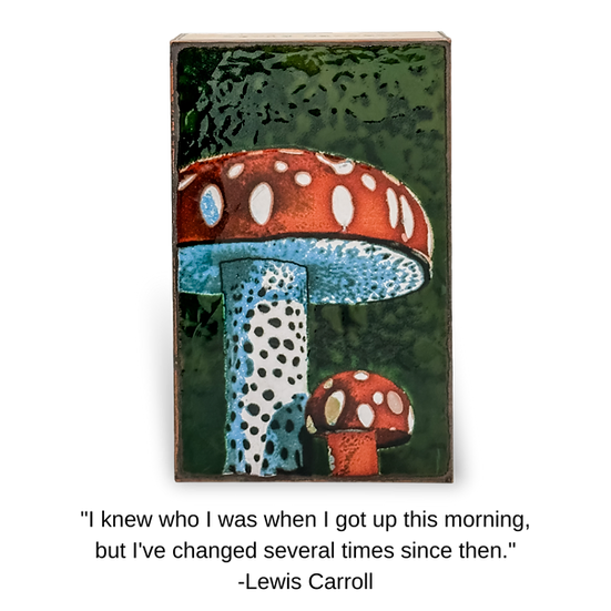 Llew - Spiritiles - Glass Over Copper - 'Mushroom' #276