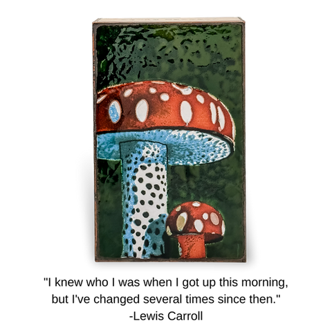 Llew - Spiritiles - Glass Over Copper - 'Mushroom' #276
