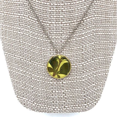 Dixon - Necklace - Small Round - Ginkgo Leaf