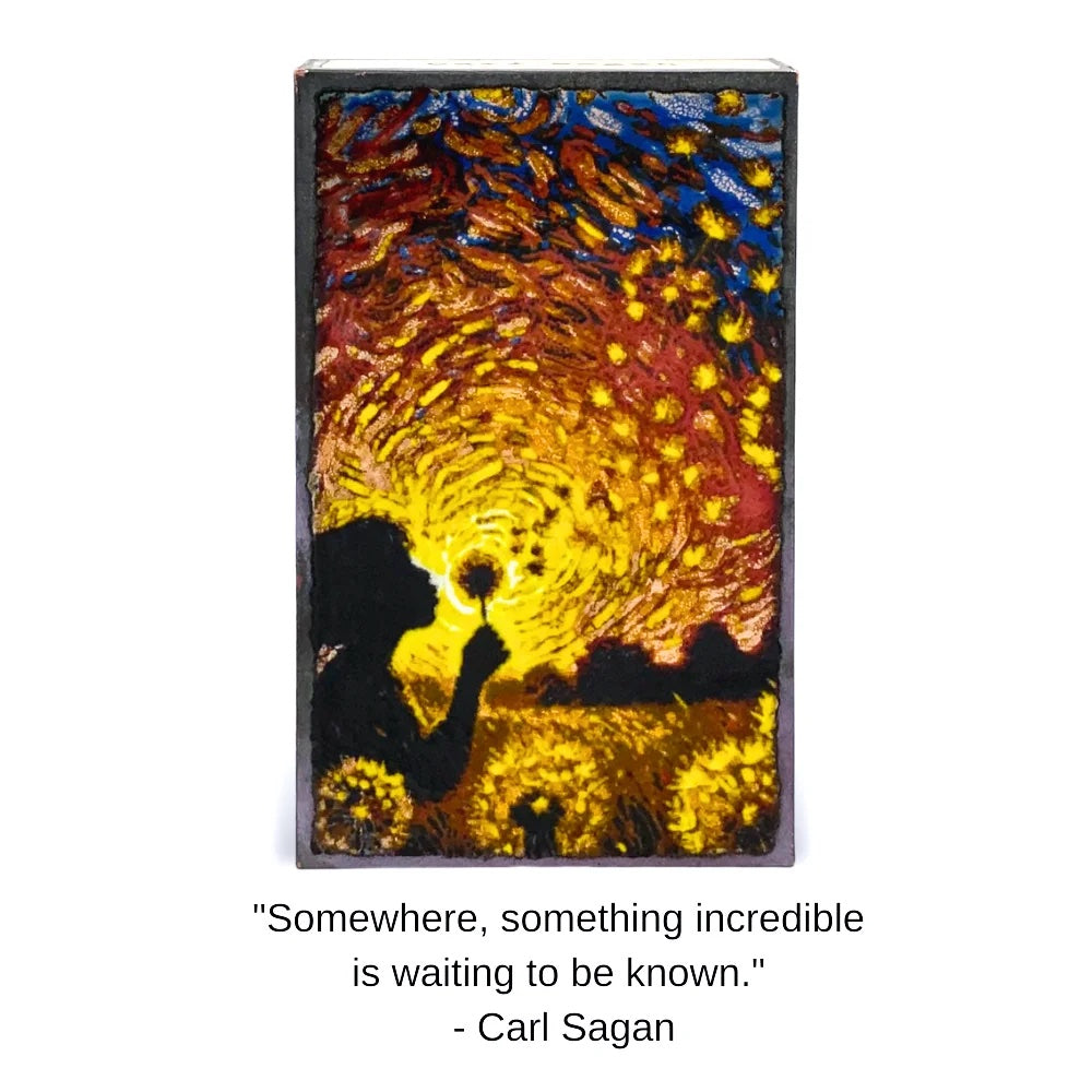 Llew - Spiritiles - Glass Over Copper - "Field of Dreams #286