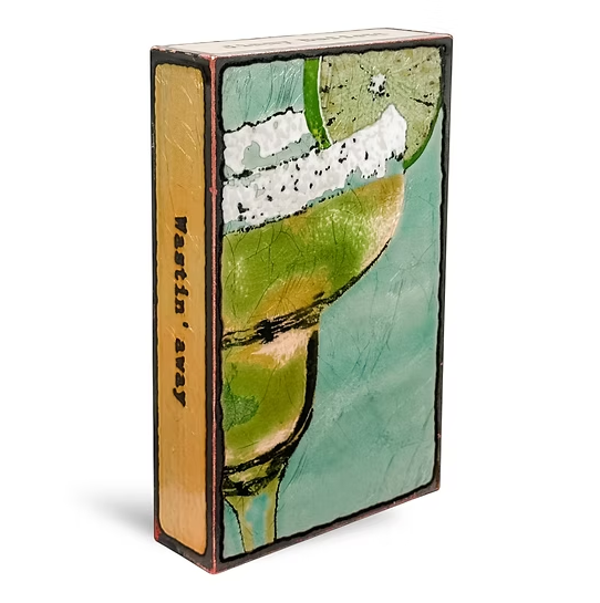 Llew - Spiritiles - Glass Over Copper - "Lime Life" #298