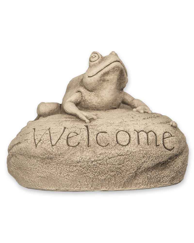 Carruth Studio - Cast Stone Sculpture - 'Frog Welcome' #332A