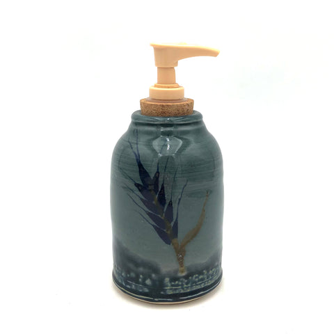 Brummell - Soap Dispenser - Wheat (Smokey Blue Fake Ash Glaze)
