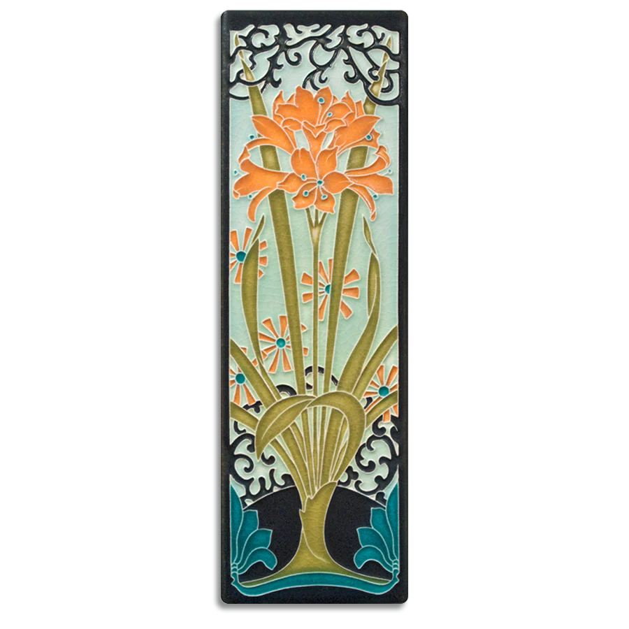 Motawi Tileworks - 4"x 12" Tile - 'Amaryllis' (Tangerine) #4128