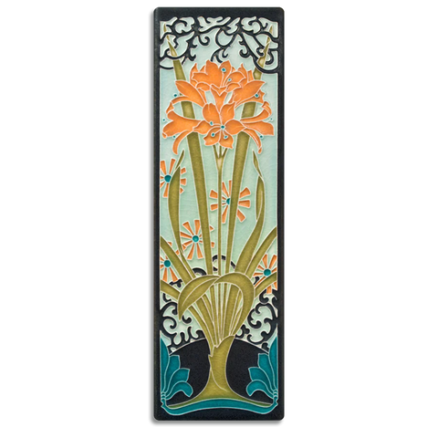 Motawi Tileworks - 4"x 12" Tile - 'Amaryllis' (Tangerine) #4128