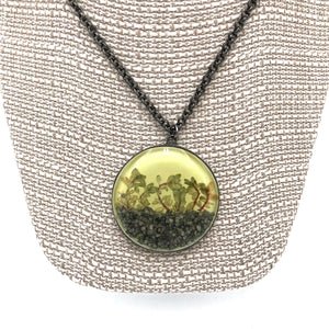 Dixon - Necklace - Large Round - Succulents & Thyme