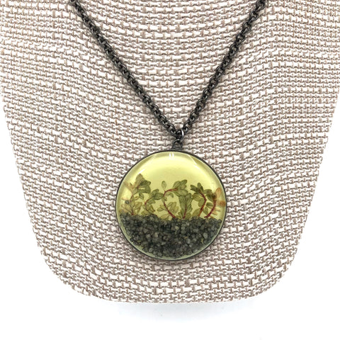 Dixon - Necklace - Large Round - Succulents & Thyme