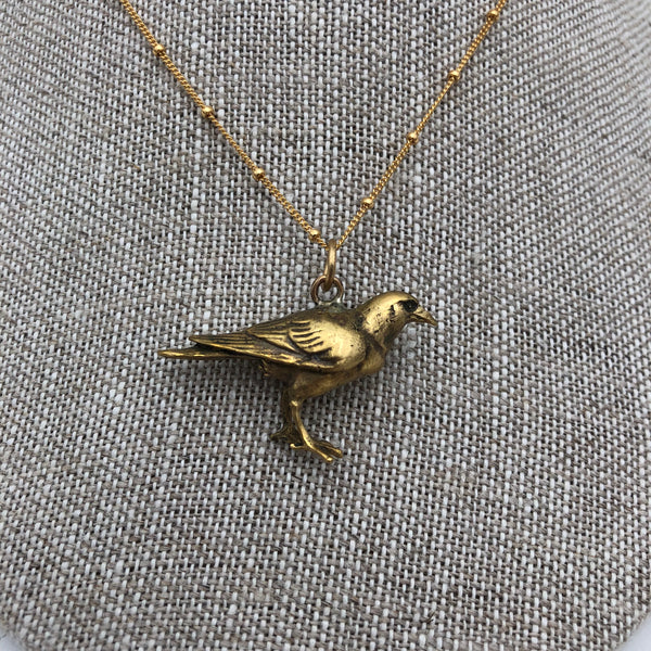 Jenny Walker Jewelry - Necklace - Crow Pendant