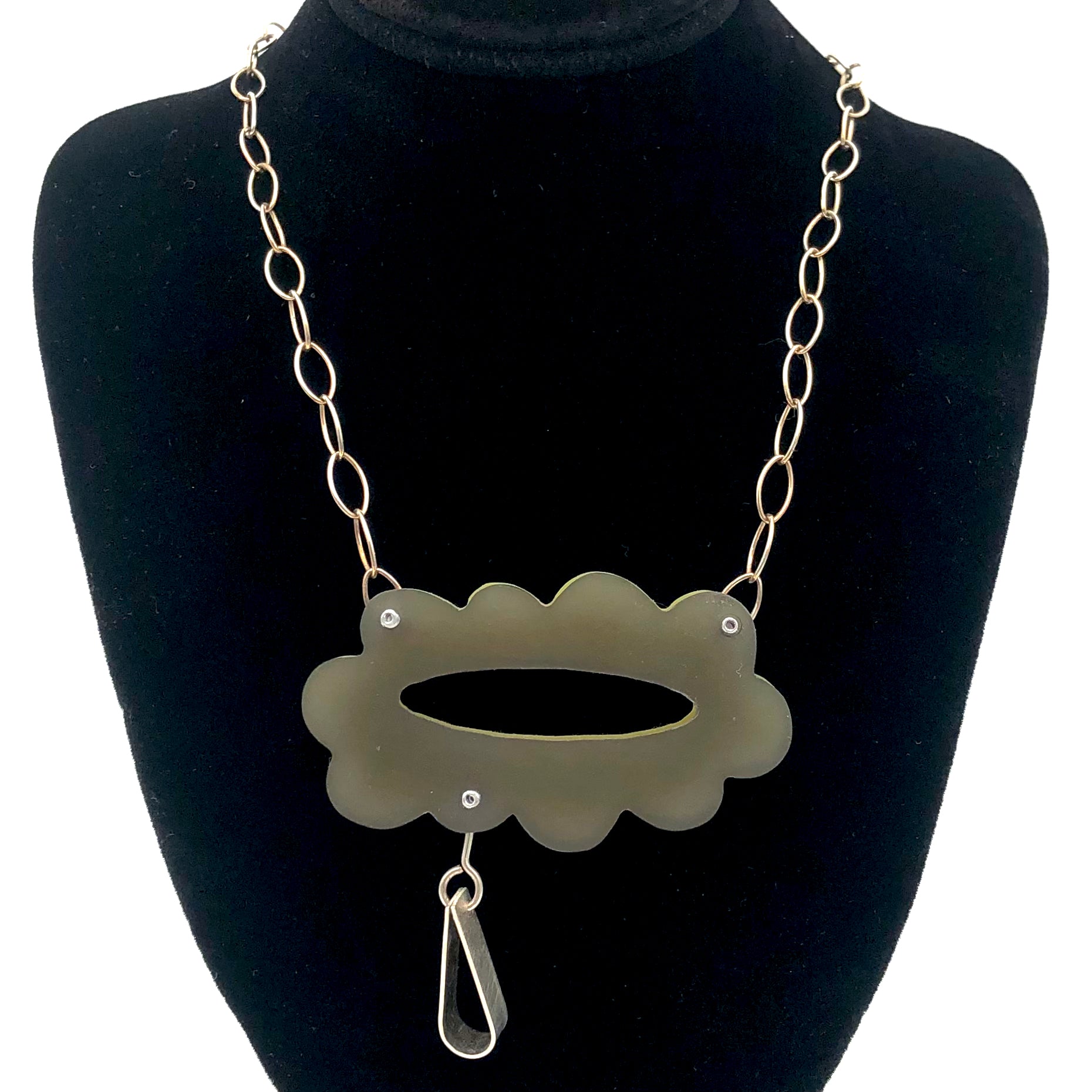 Inteplei - Necklace - Cloud with Teardrop #N028