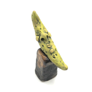 Kelly Aaron - Ceramic Sculpture on Pedestal - Moon #2