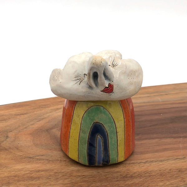 Kelly Aaron - Ceramic Sculpture - Rainbow Cloud